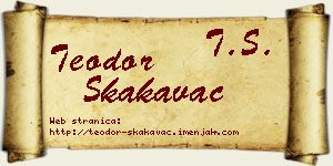 Teodor Skakavac vizit kartica